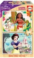 Puzzle drewniane 2x50 Vaiana Królewna Śnieżka - tantis.pl