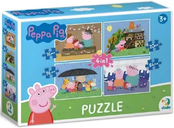 Puzzle. Peppa Pig 4w1 - tantis.pl
