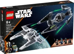 LEGO Star Wars. Klocki, Mandaloriański myśliwiec Fang Fighter kontra TIE Interceptor, 75348