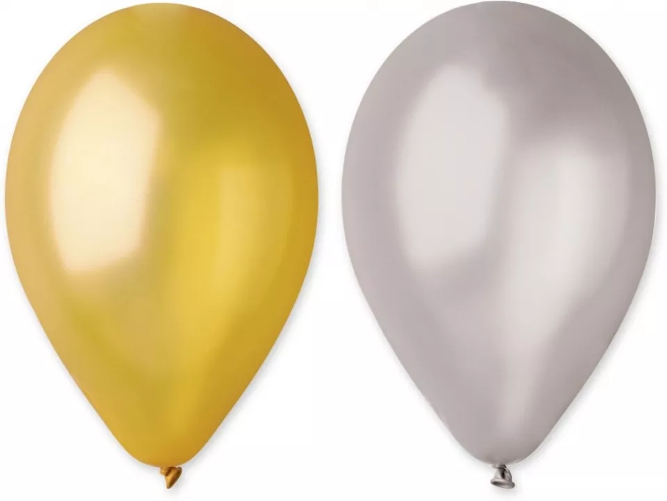 Balony Gemar metal złote i srebrne 50szt - tantis.pl