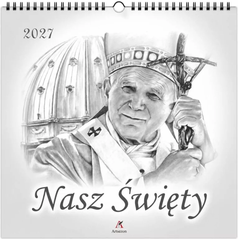 Kalendarz 2027 wieloplanszowy 33x33cm Nasz Święty - tantis.pl