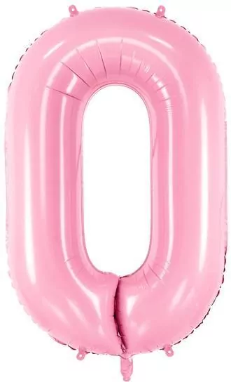 Balon foliowy 0 różowy 86cm - tantis.pl