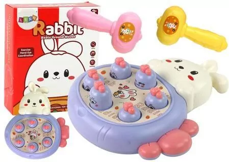 Królik do zbijania marchewki Whac-A-Mole fiolet - tantis.pl