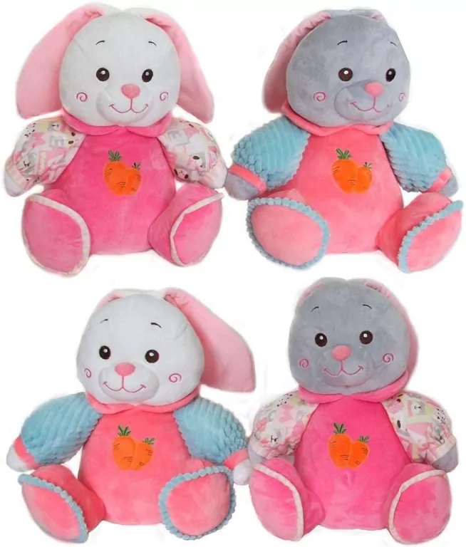 Maskotka zając 4 wzory, 32 cm, mix - tantis.pl