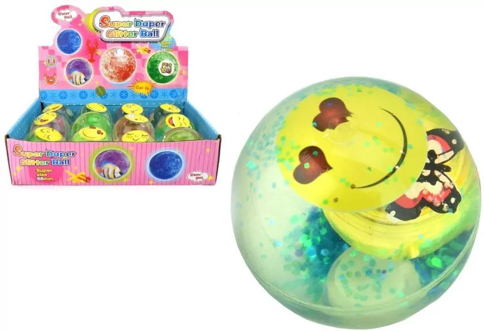 Piłka świecąca 5,5cm Buźka mix - tantis.pl