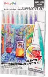 Pisaki pędzelkowe Brush SESW30-ST8LSPL 8 kolorów