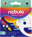 Kredki świecowe trójkątne 12 kolorów NEBULO - tantis.pl