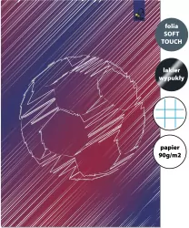 Zeszyt A4 32 kartki w kratkę 90g Piłka bordo