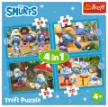 Puzzle 4w1. Wioska Smerfów - tantis.pl