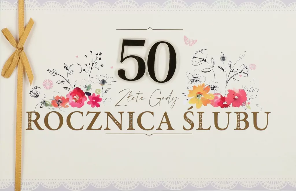 Karnet B6 Rocznica ślubu 50 - tantis.pl