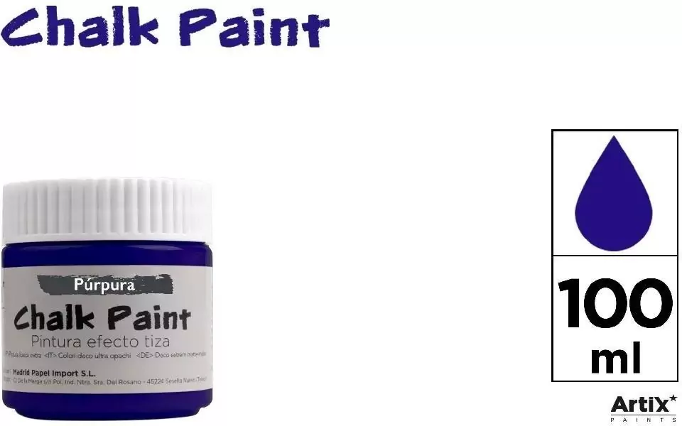 Farba kredowa 100ml purpurowa (6szt) - tantis.pl