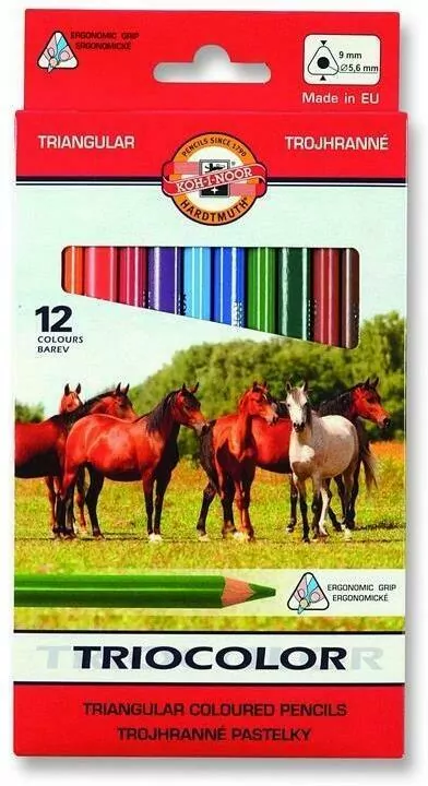 KREDKI TRIOCOLOR 3142 12 KOLORÓW 9MM - tantis.pl