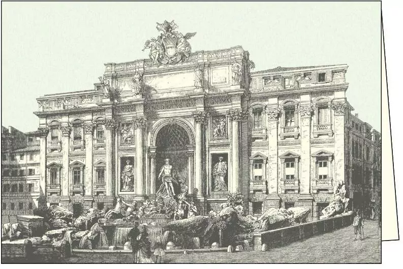 Karnet z kopertą. Roma Fontana di Trevi - tantis.pl