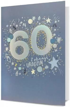 Karnet B6 Urodziny 60 - tantis.pl