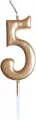 Świeczka urodzinowa "5" złota - tantis.pl