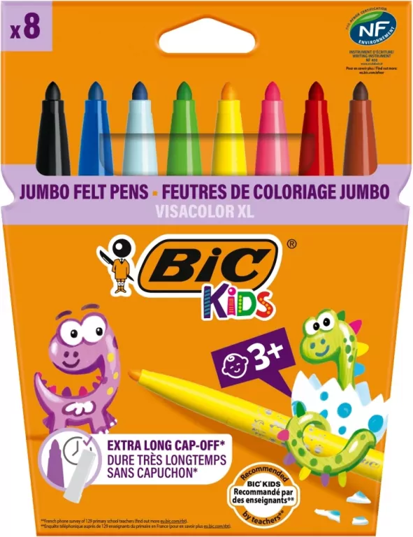 Flamastry Kids Visacolor XL 8 kolorów BIC - tantis.pl