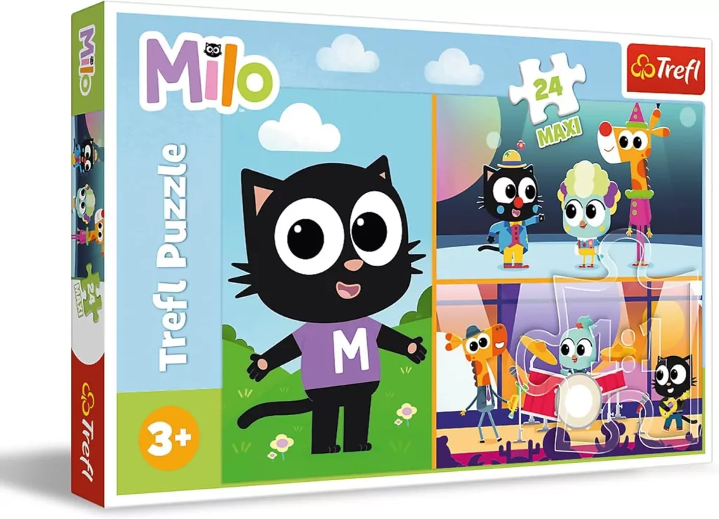 Puzzle 24 maxi Przygody małego Kotka Milo TREFL - tantis.pl