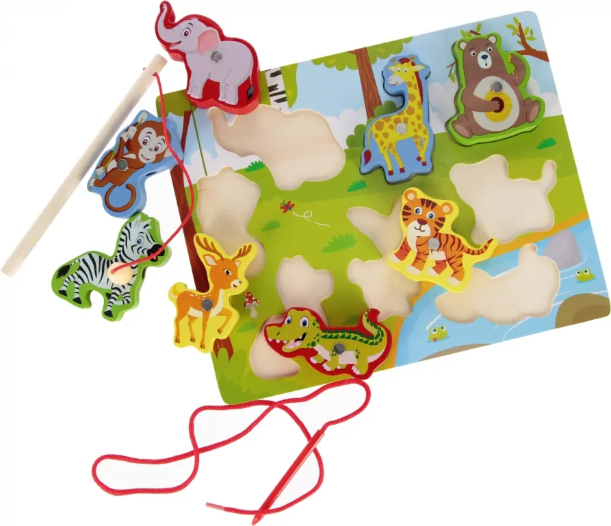 Układanka drewniana magnetyczna ZOO - tantis.pl
