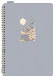 Kołozeszyt z gumką A4/80K linia szary