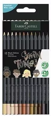 Kredki trójkątne Black Edition. 12 odcieni skóry - tantis.pl