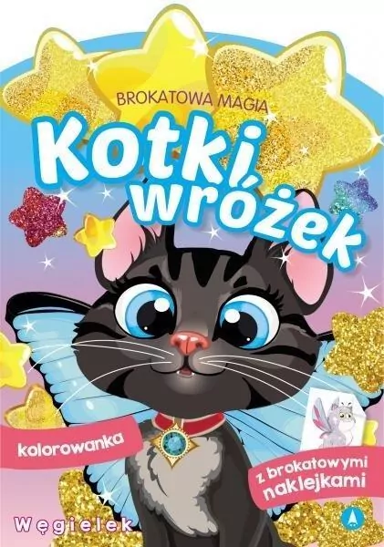 Brokatowa magia. Kotki wróżek. Węgielek - tantis.pl