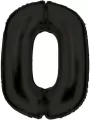Balon foliowy cyfra 0 satynowa czarna 86cm - tantis.pl