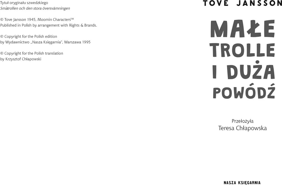 Małe trolle i duża powódź. Muminki - tantis.pl