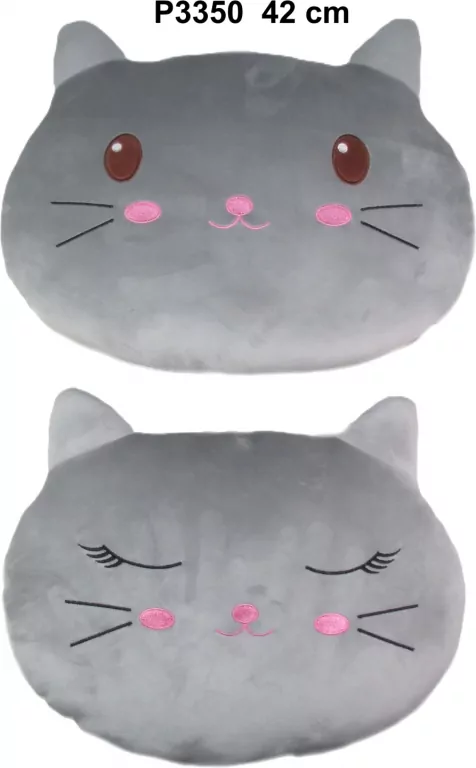 Poduszka kot szary 42cm MIX - tantis.pl