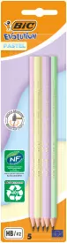 Ołówek Evolution Pastel bez gumki 5szt BIC - tantis.pl