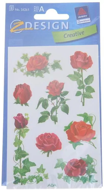 Naklejki papierowe z kwiatkami. Róża - tantis.pl