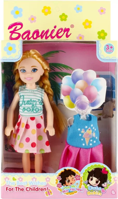 Lalka 15 cm + akcesoria, ubranka, mix - tantis.pl