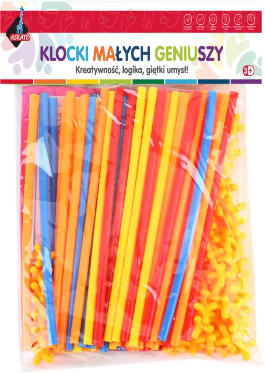 Klocki słomki, 110 elementów - tantis.pl