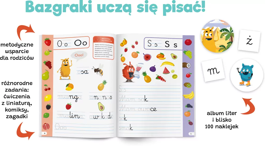 Bazgraki Nauka pisania. Elementarz. Kapitan Nauka - tantis.pl
