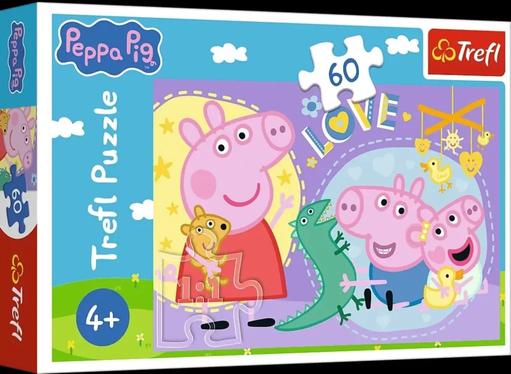 Puzzle 60 Szczęśliwa świnka TREFL - tantis.pl