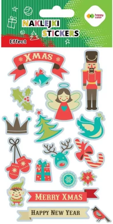 Naklejki Xmas 10x20cm HAPPY COLOR - tantis.pl