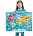 CzuCzu. Puzzlove. Zwierzęta Mapa Świata 60 - tantis.pl