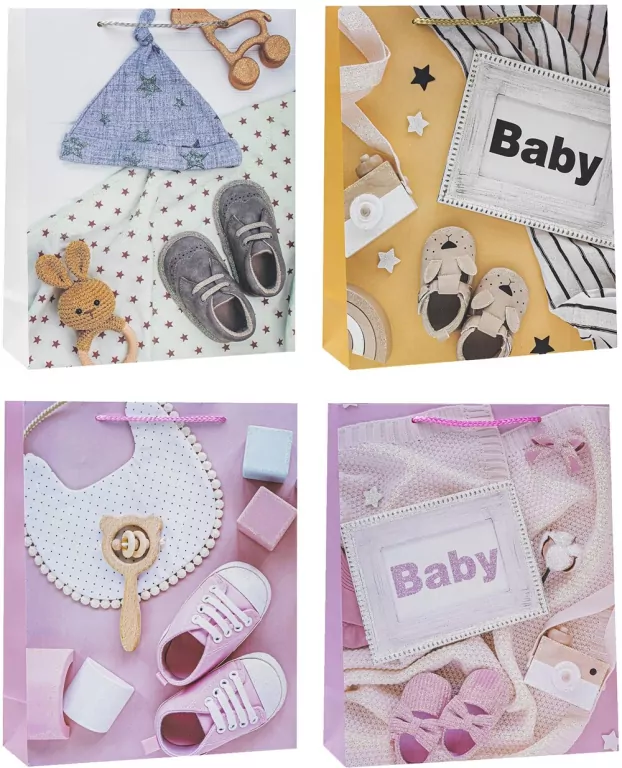 Torebka dziecięce brokat 26x32x10cm mix ROZETTE. 1 sztuka - tantis.pl