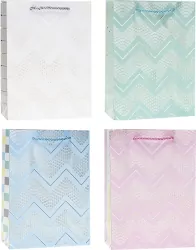 Torebka ozdobna 26x32x10cm hot-stamp mix ROZETTE. 1 sztuka