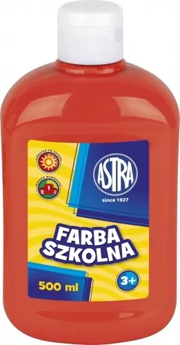 Farba szkolna czerwona 500ml ASTRA - tantis.pl