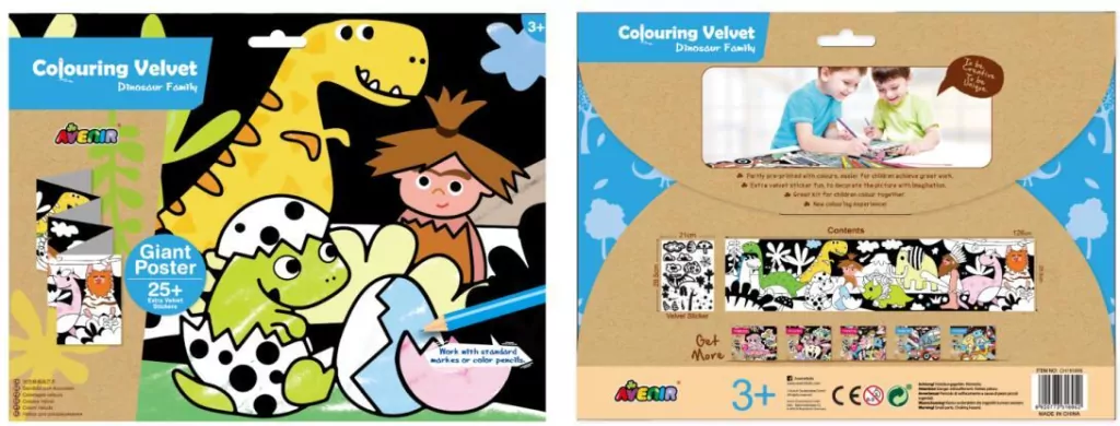 Aksamitna kolorowanka Dinozaur - tantis.pl