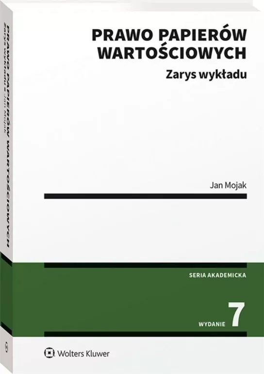 Prawo papierów wartościowych. Zarys wykładu - tantis.pl