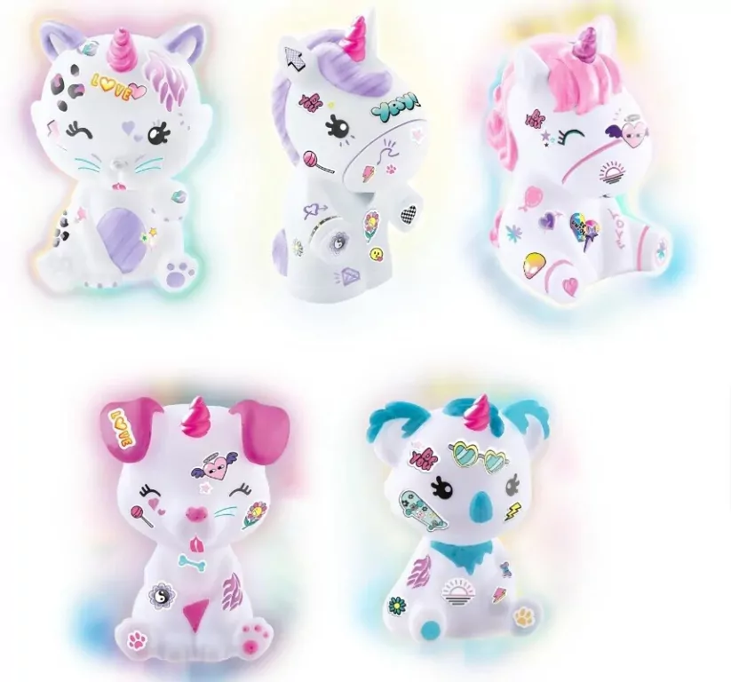 Świecące dekorożce DIY Unicorn rainbow, mix - tantis.pl