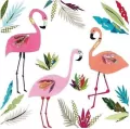 Karnet kwadrat z kopertą 3 Flamingos - tantis.pl