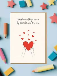 Karnet okolicznościowy Wielkie serce - tantis.pl