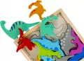 Mega Creative. Układanka drewniana 12 elemwntów, Dinozaury - tantis.pl
