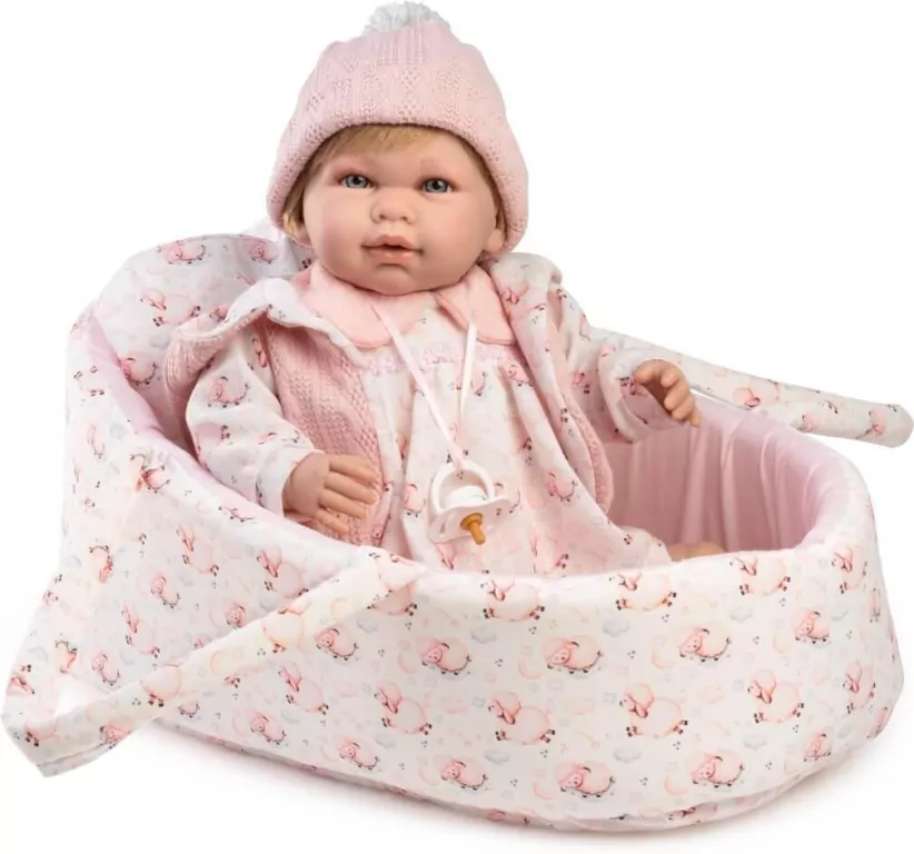 Lalka hiszpańska w nosidełku Daniela 42cm - tantis.pl