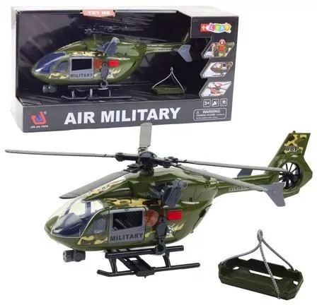 Helikopter wojskowy hak + nosze + światło 1:12 - tantis.pl