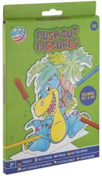 Obrazki wypychane do malowania Dinozaur 12 arkuszy