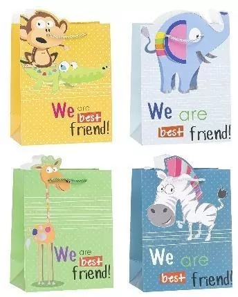 Torebka ozdobna 18x23x10cm hot-stamp mix ROZETTE - tantis.pl