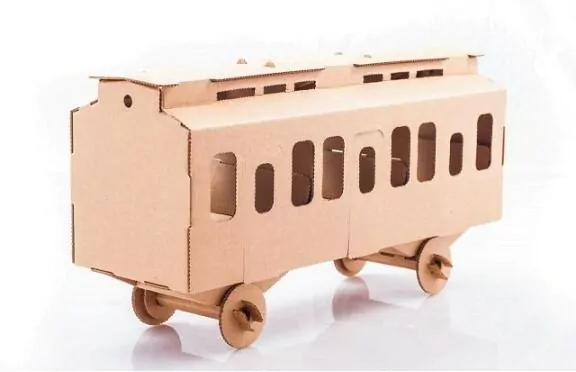 Wagon Osobowy. Zabawka z tektury - tantis.pl